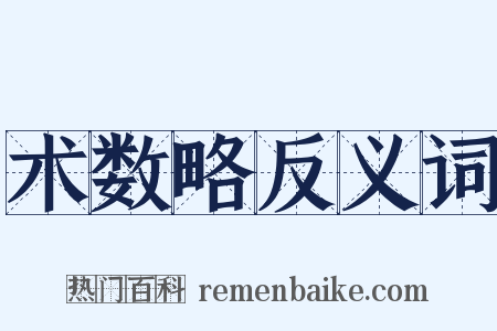 术数略反义词是什么意思的图片